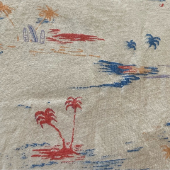 Rag & Bone White Multi Palm Tree Tank Top Size Medium - Picture 3 of 7